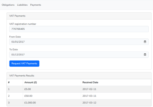 Vat Payments Details